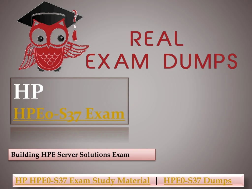 hp hpe 0 s37 exam