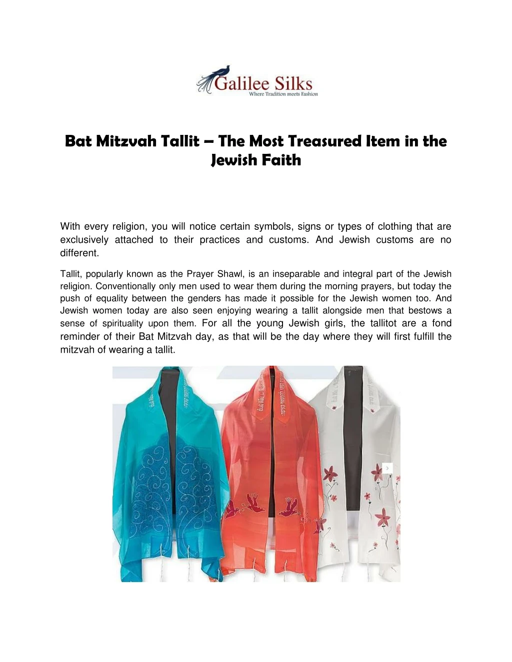 bat mitzvah tallit the most treasured item