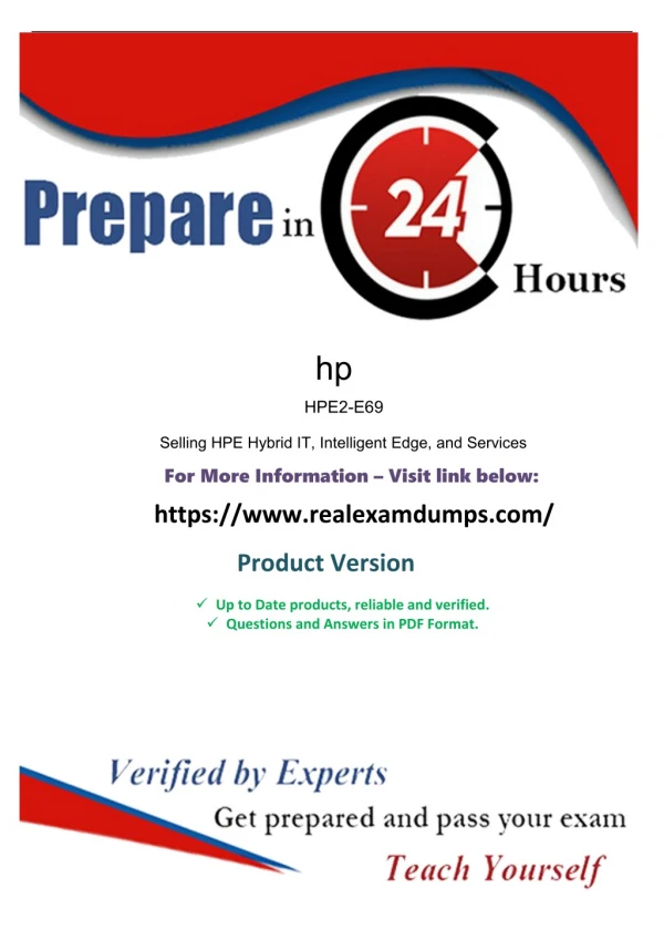 Prepare HP HPE2-E69 with Valid Dumps Realexamdumps.com