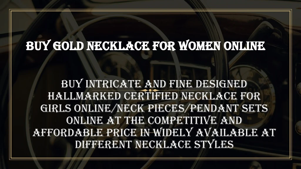 buy gold necklace for women online