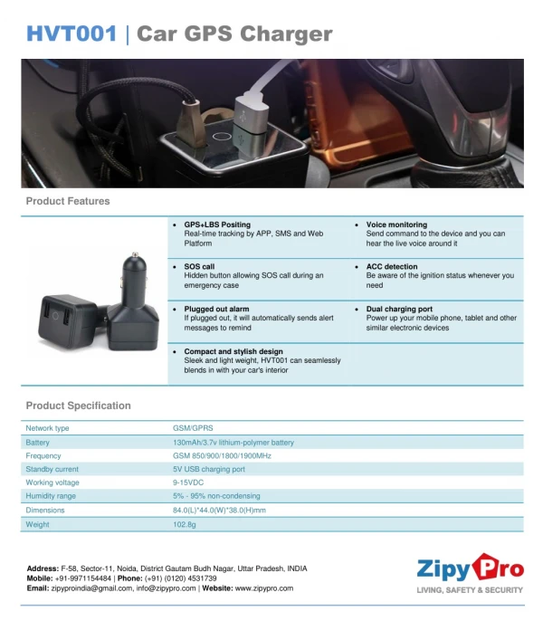 Small GPS tracking device for cars - ZipyPro