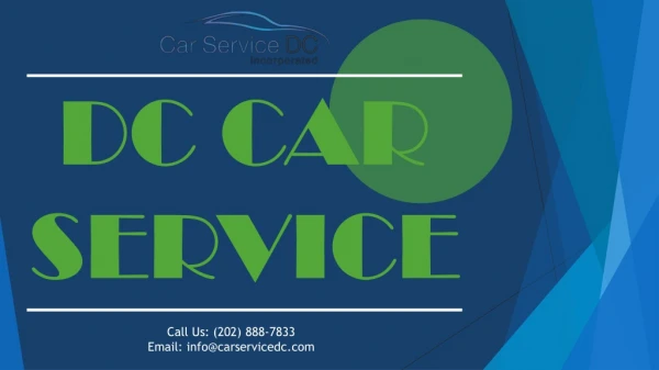 Hire the Best Car Service DC for Your Wedding and Leave Planning to Professionals