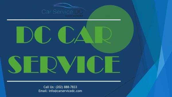 Hire the Best DC Car Service for Your Wedding and Leave Planning to Professionals