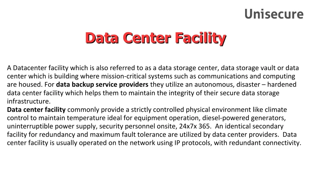 data center facility data center facility