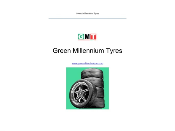 Tyre Sales & Service in Dubai