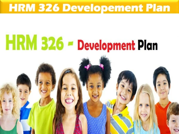 HRM 326 Developement Plan