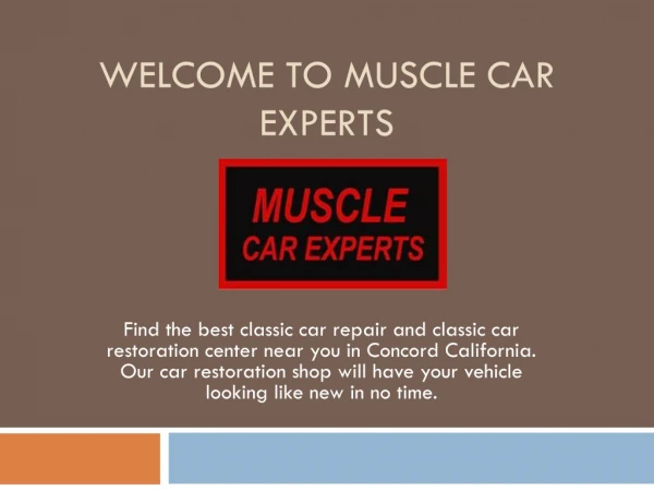 Classic Car Restoration | Classic Car Repair | Car Restoration Shop