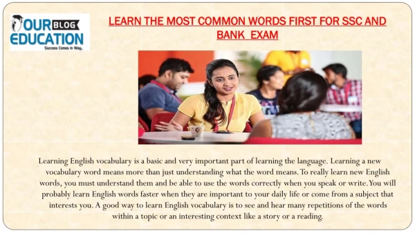 Learn New Vocabulary in a Logical Way for SSC and Bank Exam