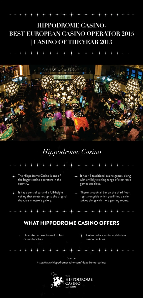 Hippodrome Casino - Best European Casino Operator 2015 | Casino of The Year 2013