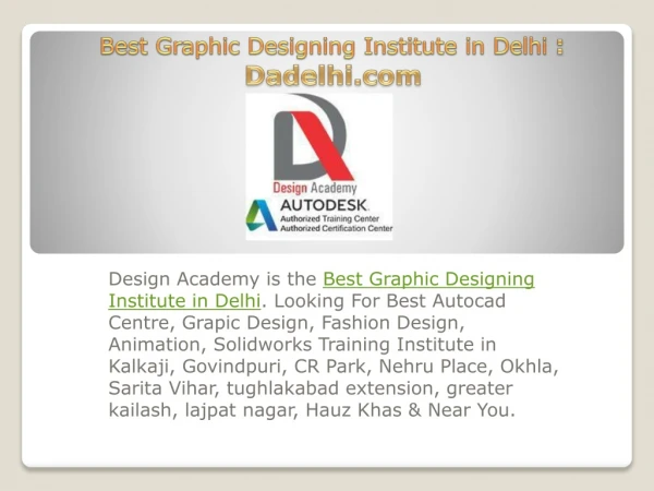 Top Graphic Designing Institute in Delhi