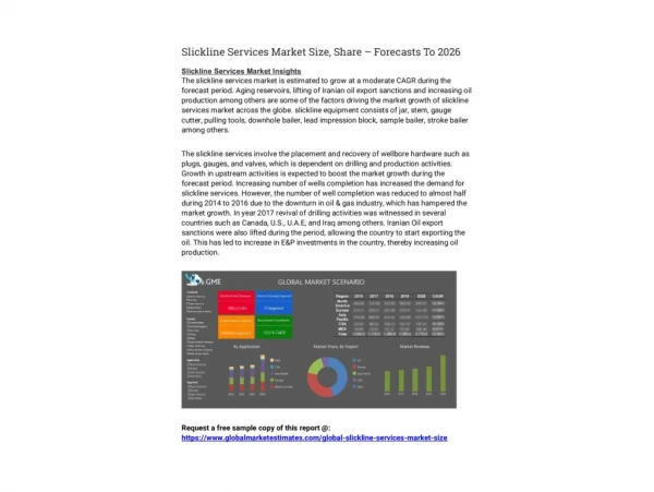 Slickline Services Market Size, Share – Forecasts To 2026