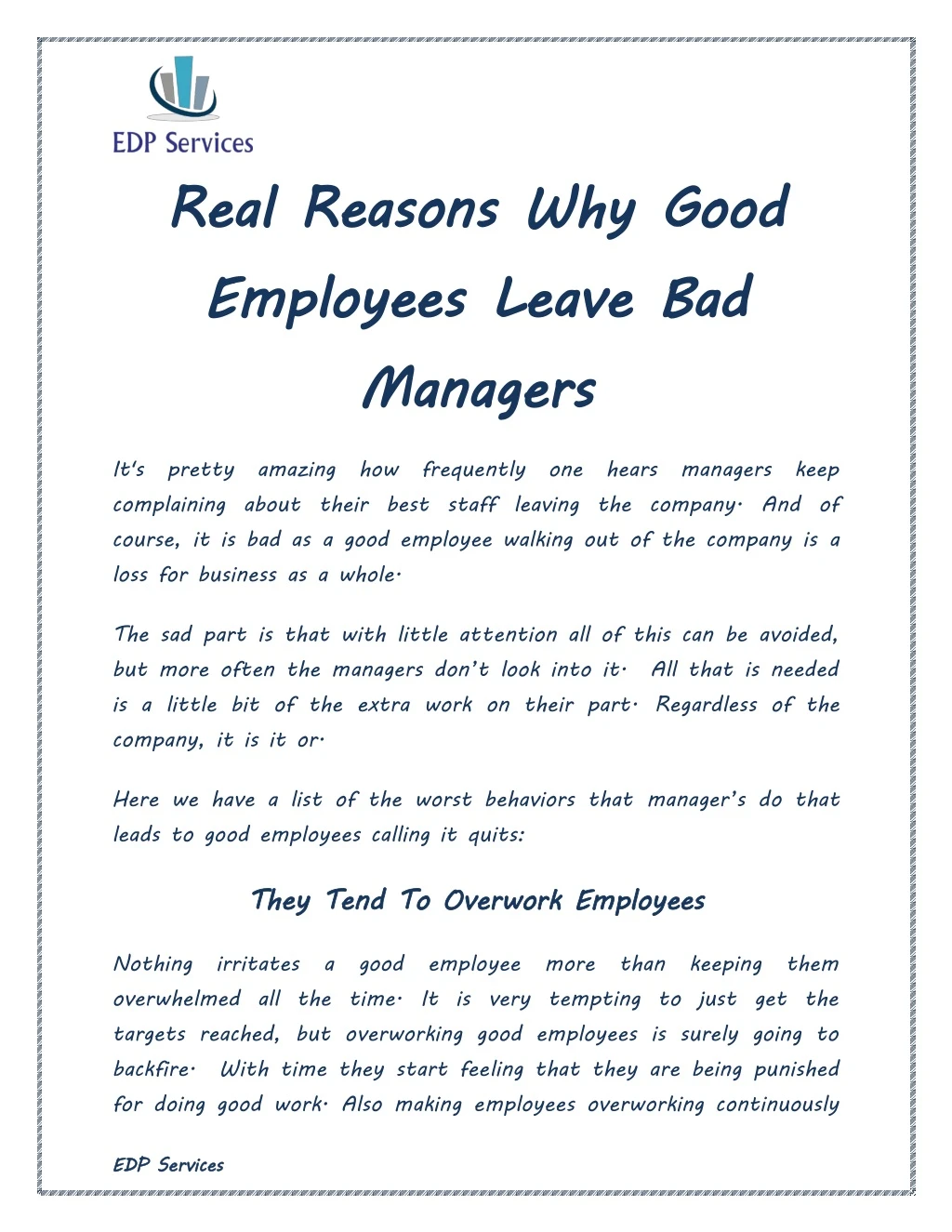 real reasons why good employees leave bad managers
