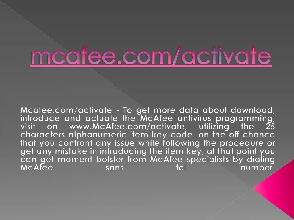 mcafee com activate