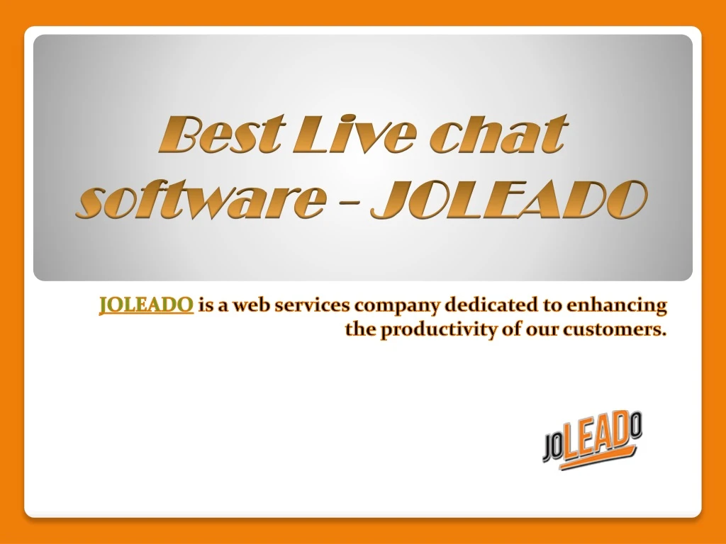 best live chat software joleado