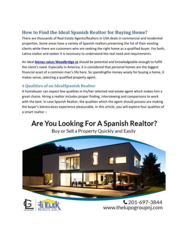 How to Find the Ideal Spanish Realtor for Buying Home?