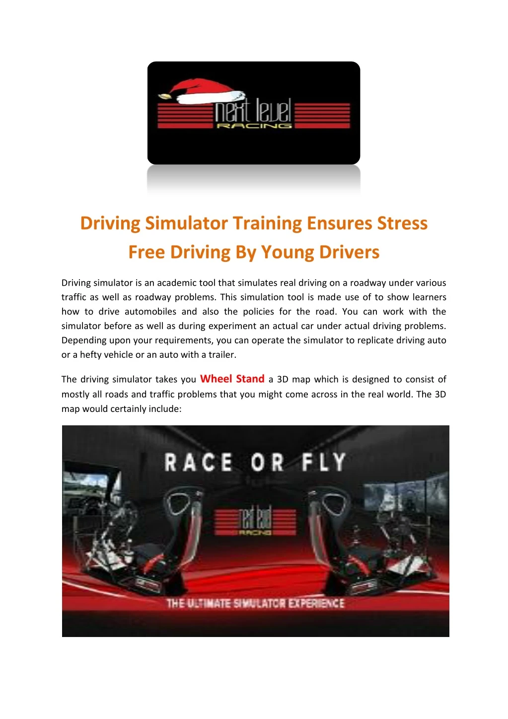 driving simulator training ensures stress free