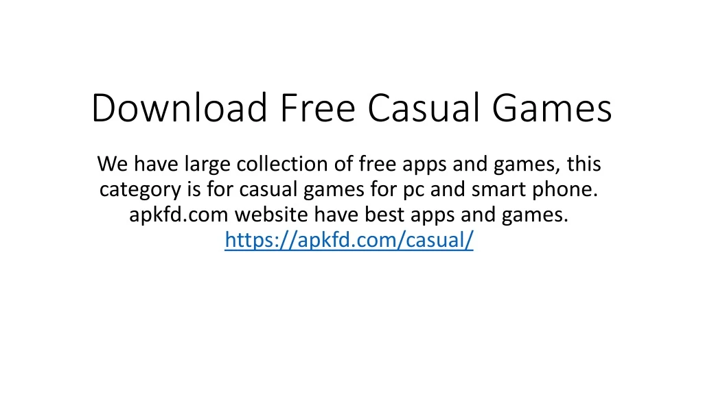download free casual games