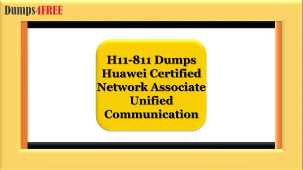 Huawei H11-811 Dumps Question Answers | Latest Huawei H11-811 Braindumps