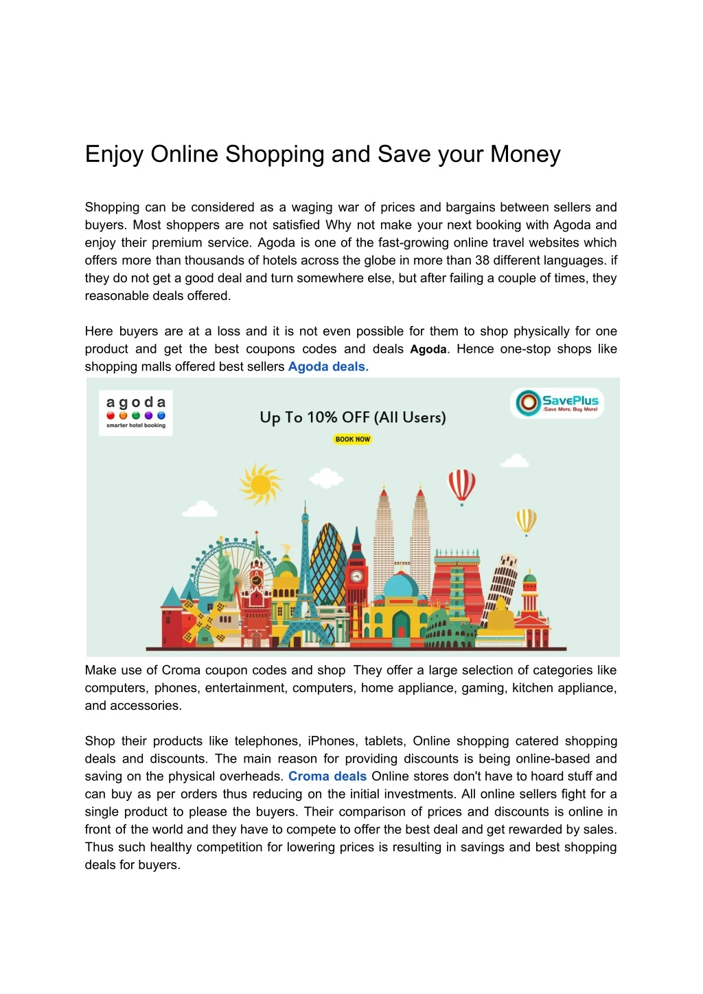 enjoy online shopping and save your money