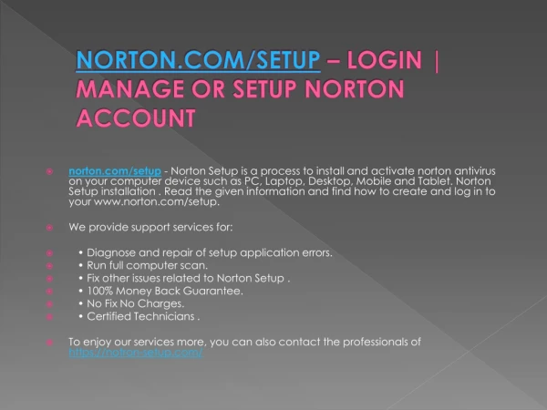 norton com setup norton setup is a process