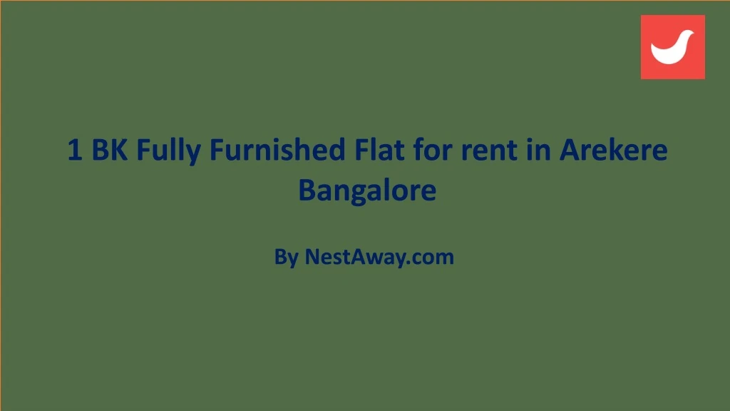 1 bk fully furnished flat for rent in arekere