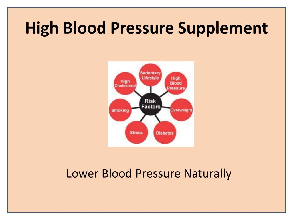 high blood pressure supplement