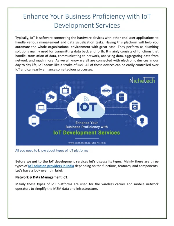 Enhance Your Business Capability with IoT Development Services