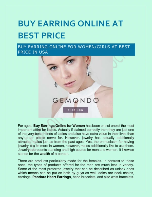 Buy Earring Online At Best Price