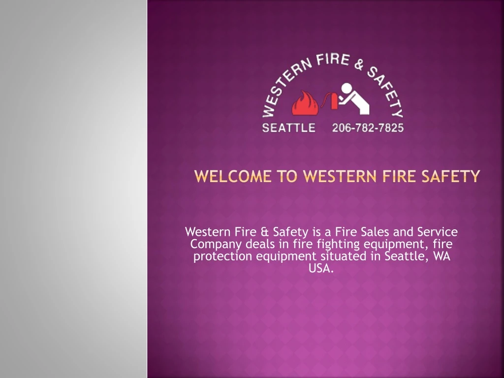 welcome to western fire safety