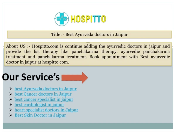 best Cancer doctors in Jaipur