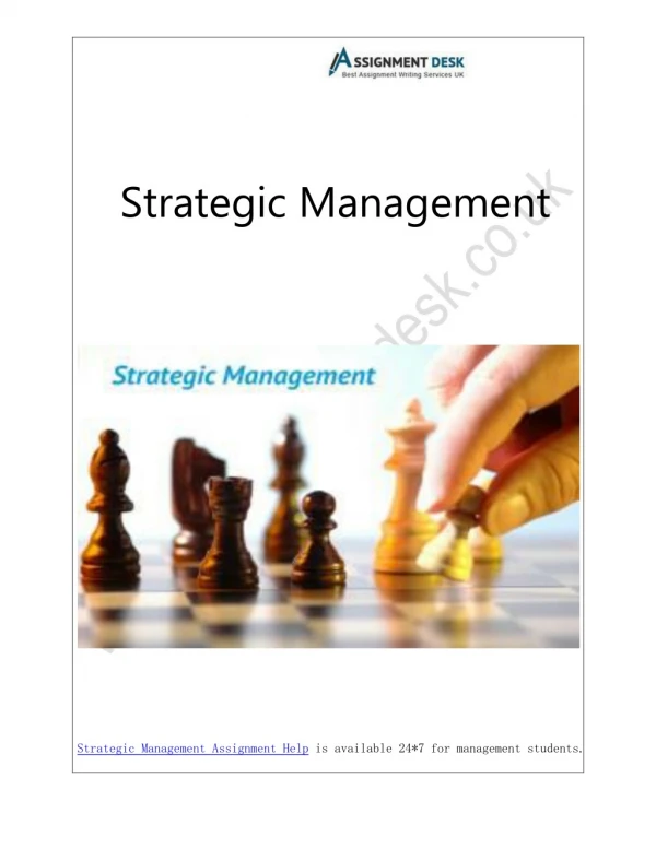 How Strategic Management Can Effect in the working of the Organizations