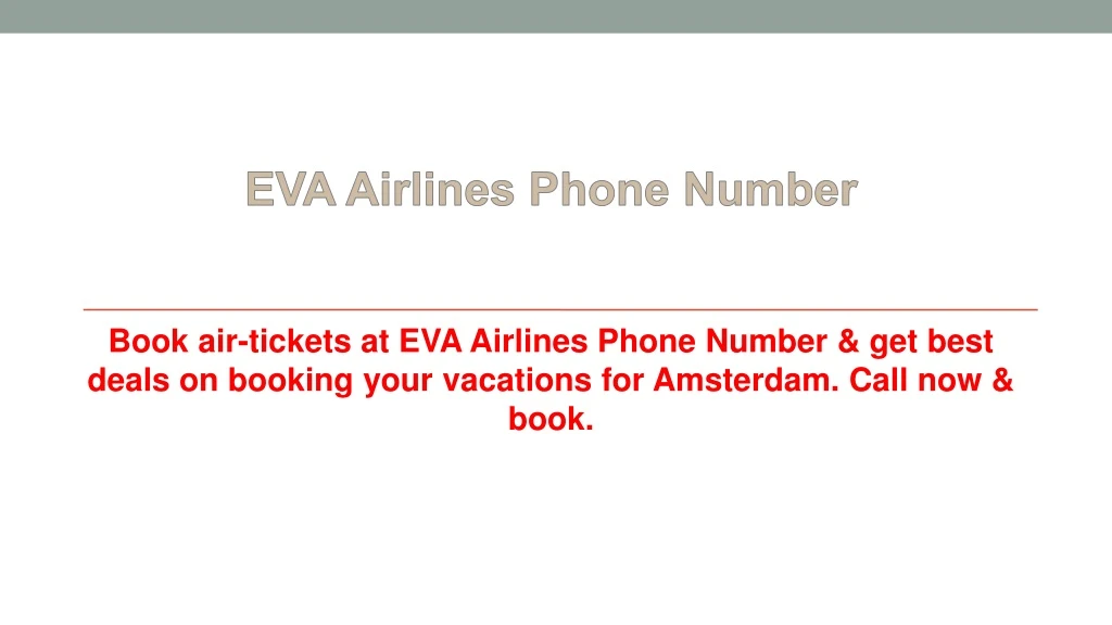 book air tickets at eva airlines phone number