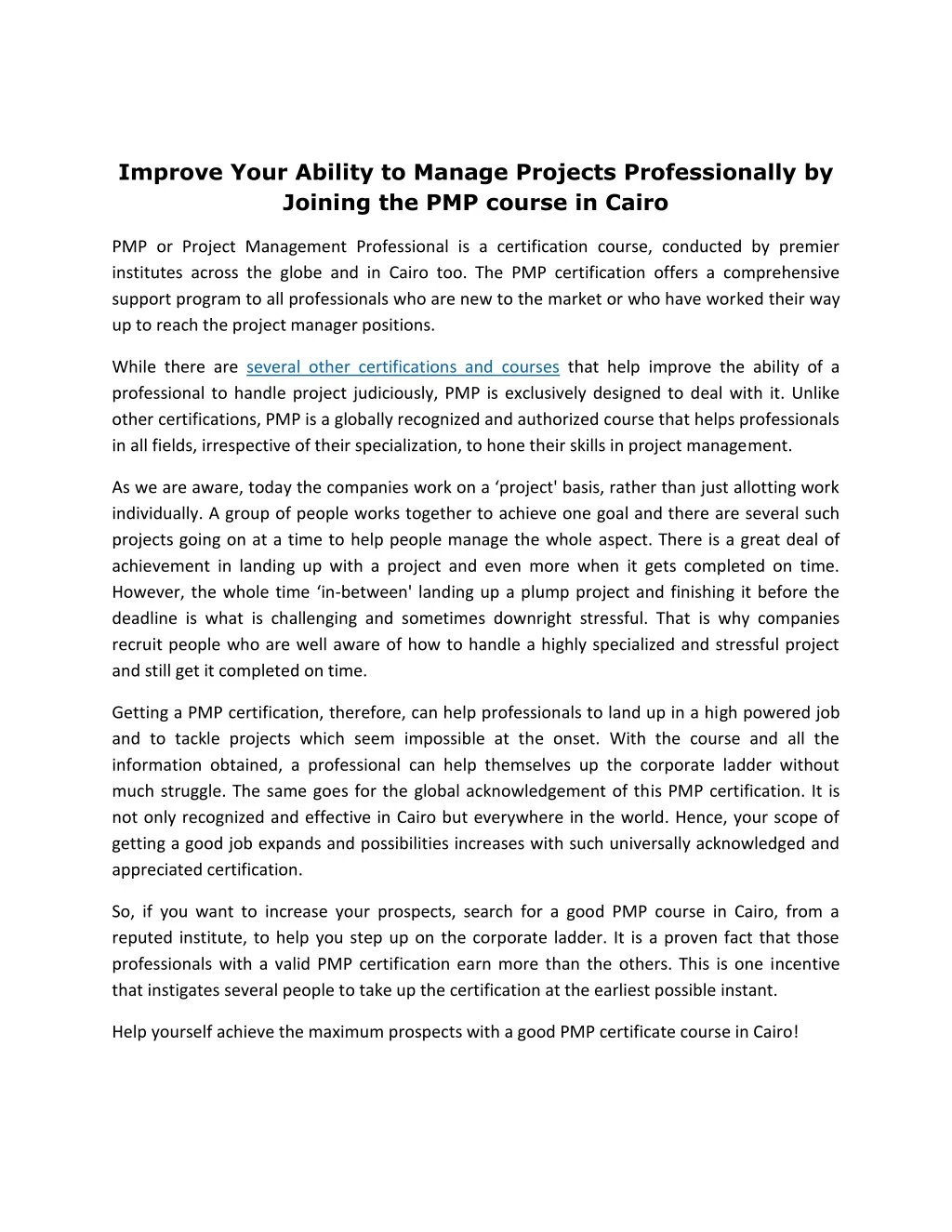 improve your ability to manage projects
