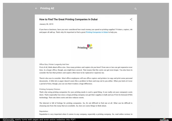 How to Find The Great Printing Companies In Dubai
