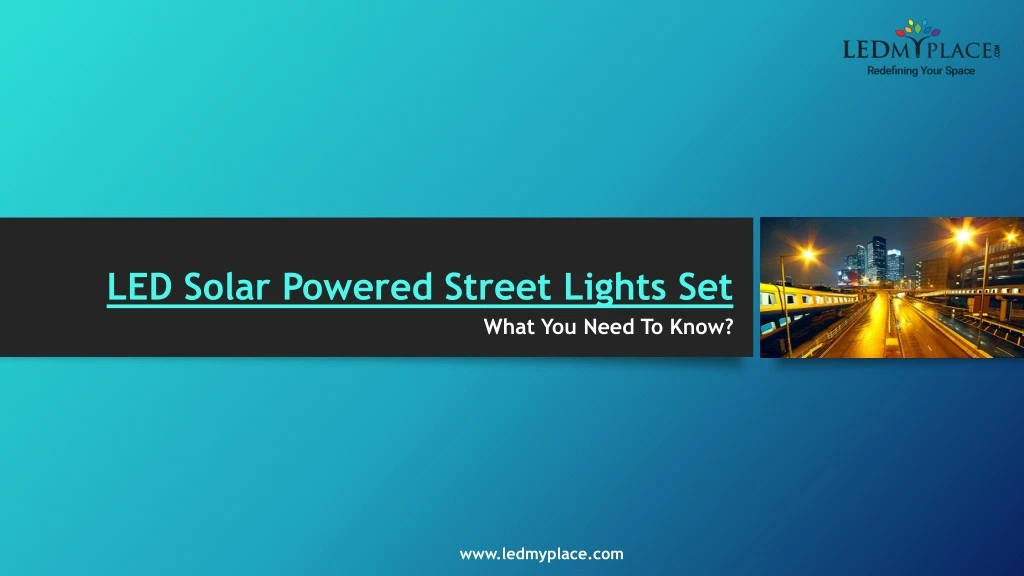 led solar powered street lights set