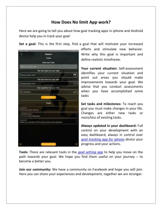 Reach at Your Goal with Goal Tracking iphone App - slide 1