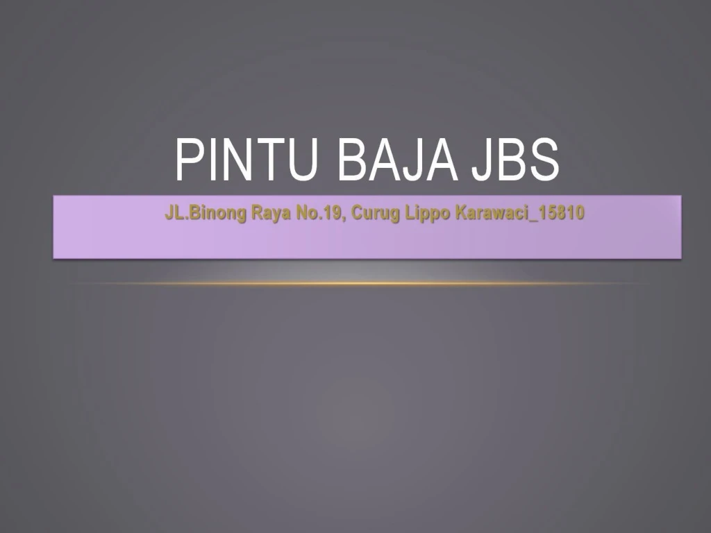 pintu baja jbs