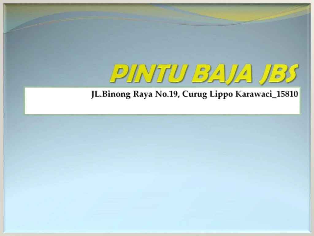 pintu baja jbs