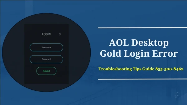 Troubleshooting AOL Desktop Gold Login Error