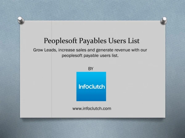 Peoplesoft Payables Users List