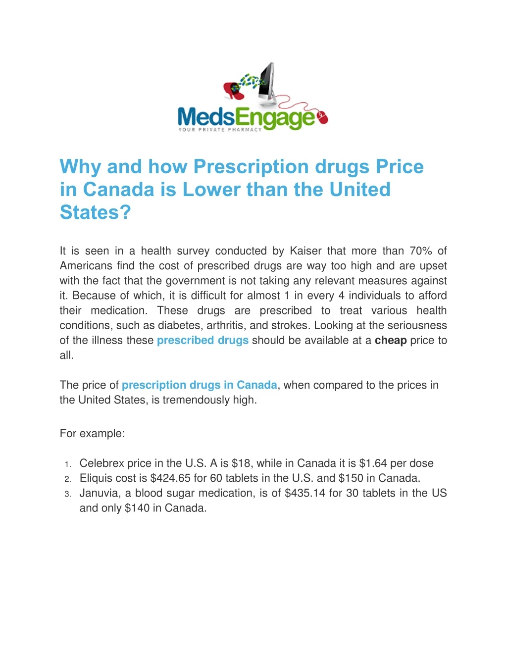 why and how prescription drugs price in canada