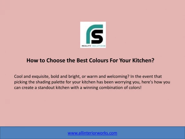How to Choose the Best Colours For Your Kitchen?