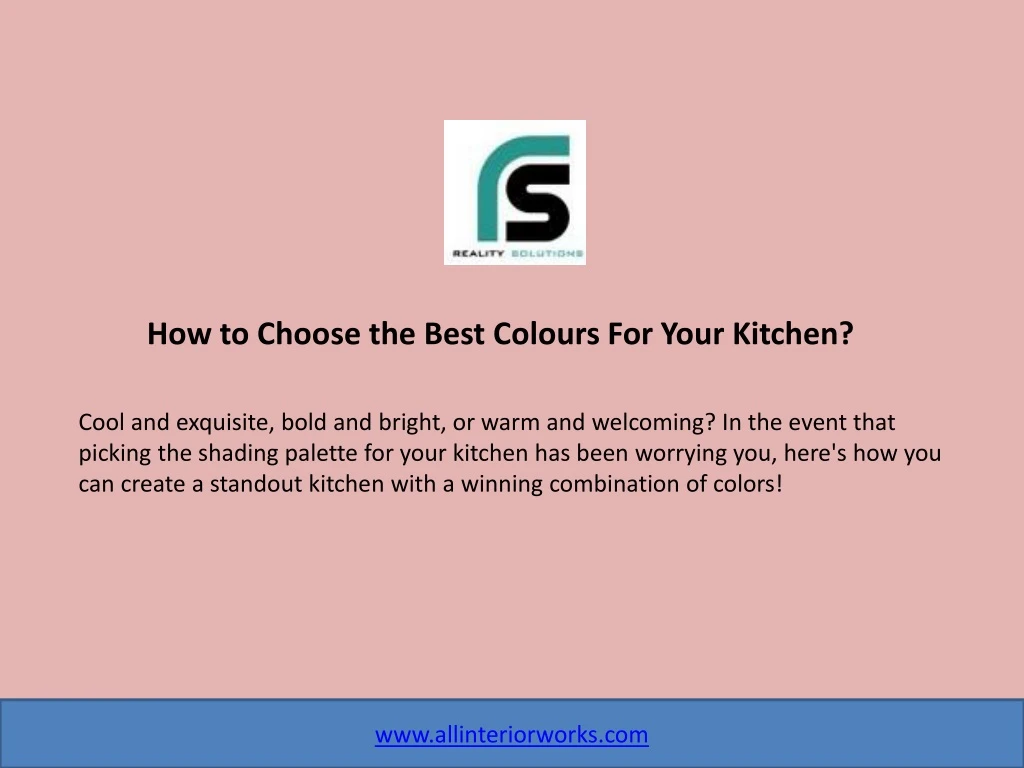 how to choose the best colours for your kitchen