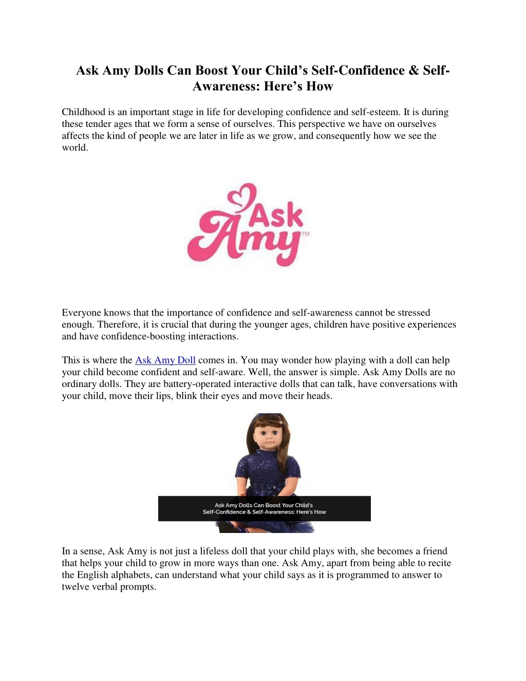 ask amy dolls can boost your child s self