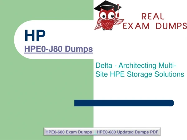 HP HPE0-J80 Exam Dumps Material |Realexamdumps.Com