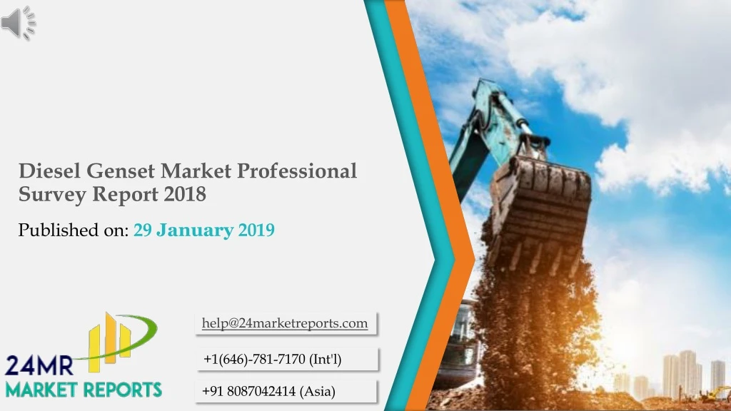 diesel genset market professional survey report 2018