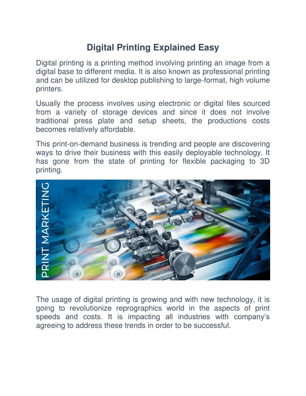 digital printing explained easy