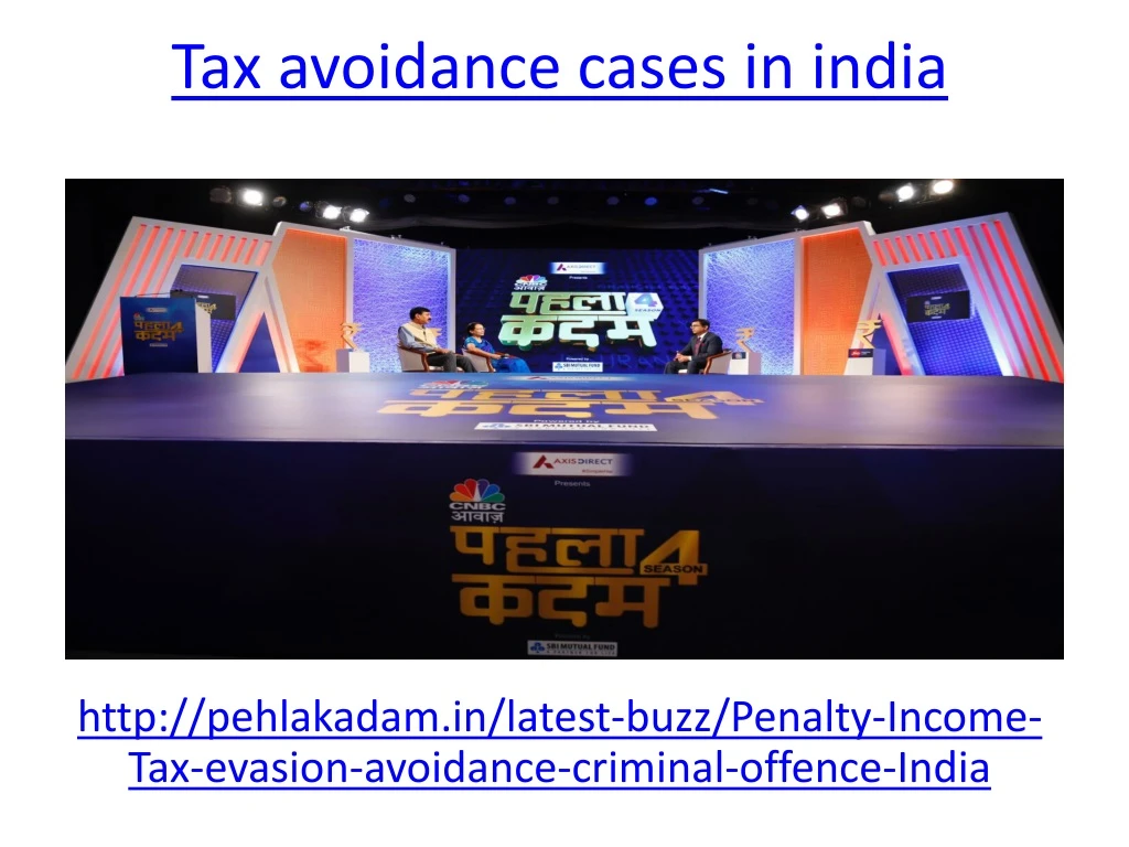 tax avoidance cases in india