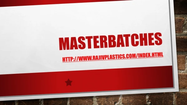 masterbatches