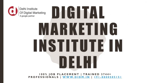 Digital Marketing Training Institute in South Delhi